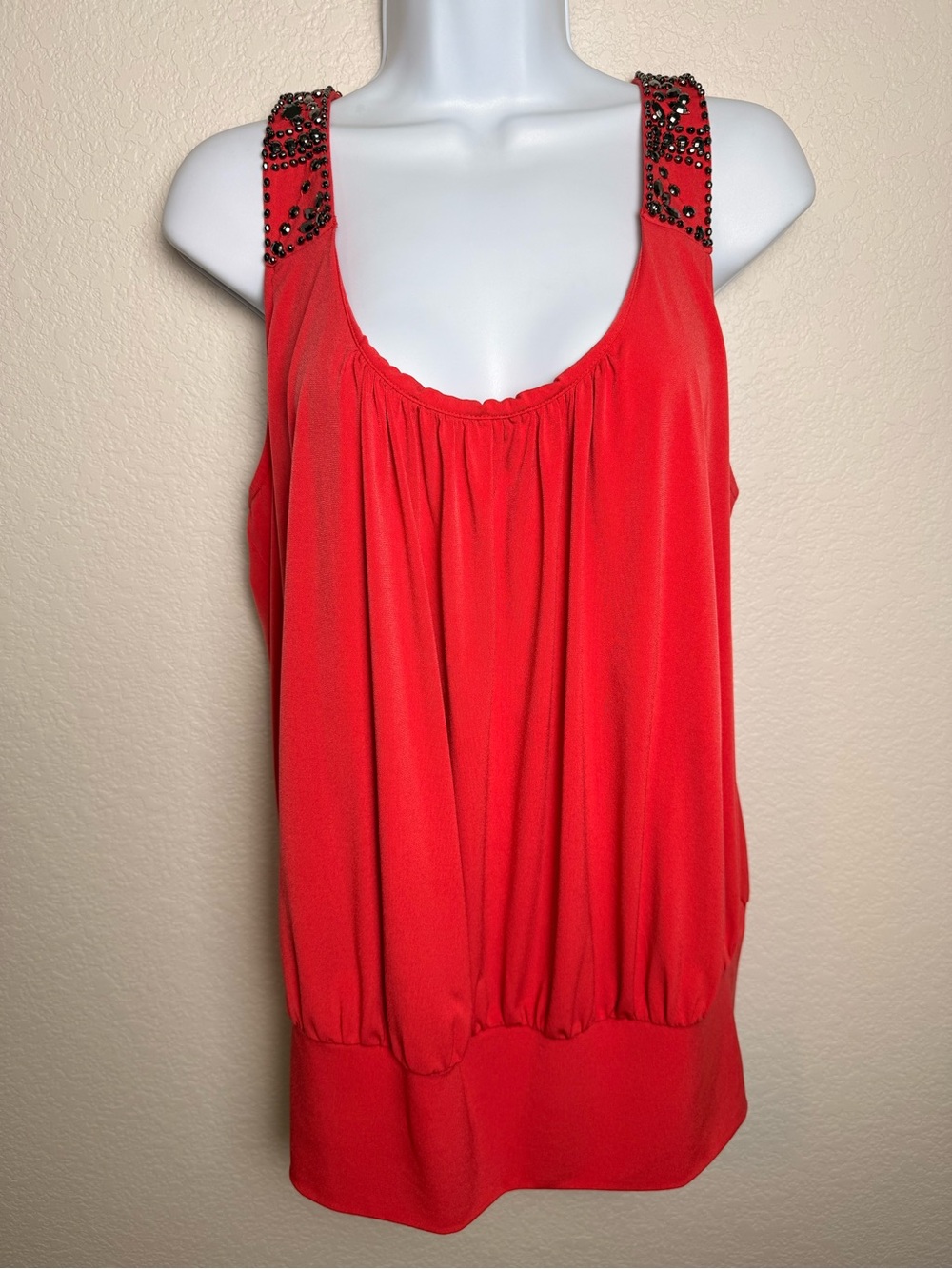TORRID Embellished Strap Red Tank Top for Women